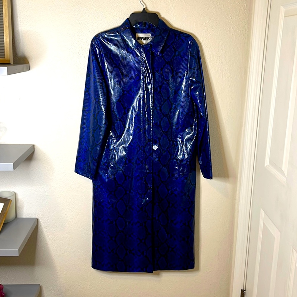 Apparis Snakeskin Trench Coat